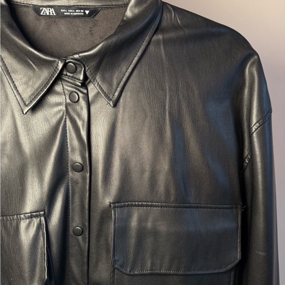 Zara Black Leather Jacket